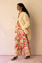Hibiscus Anaar Pants - Coral