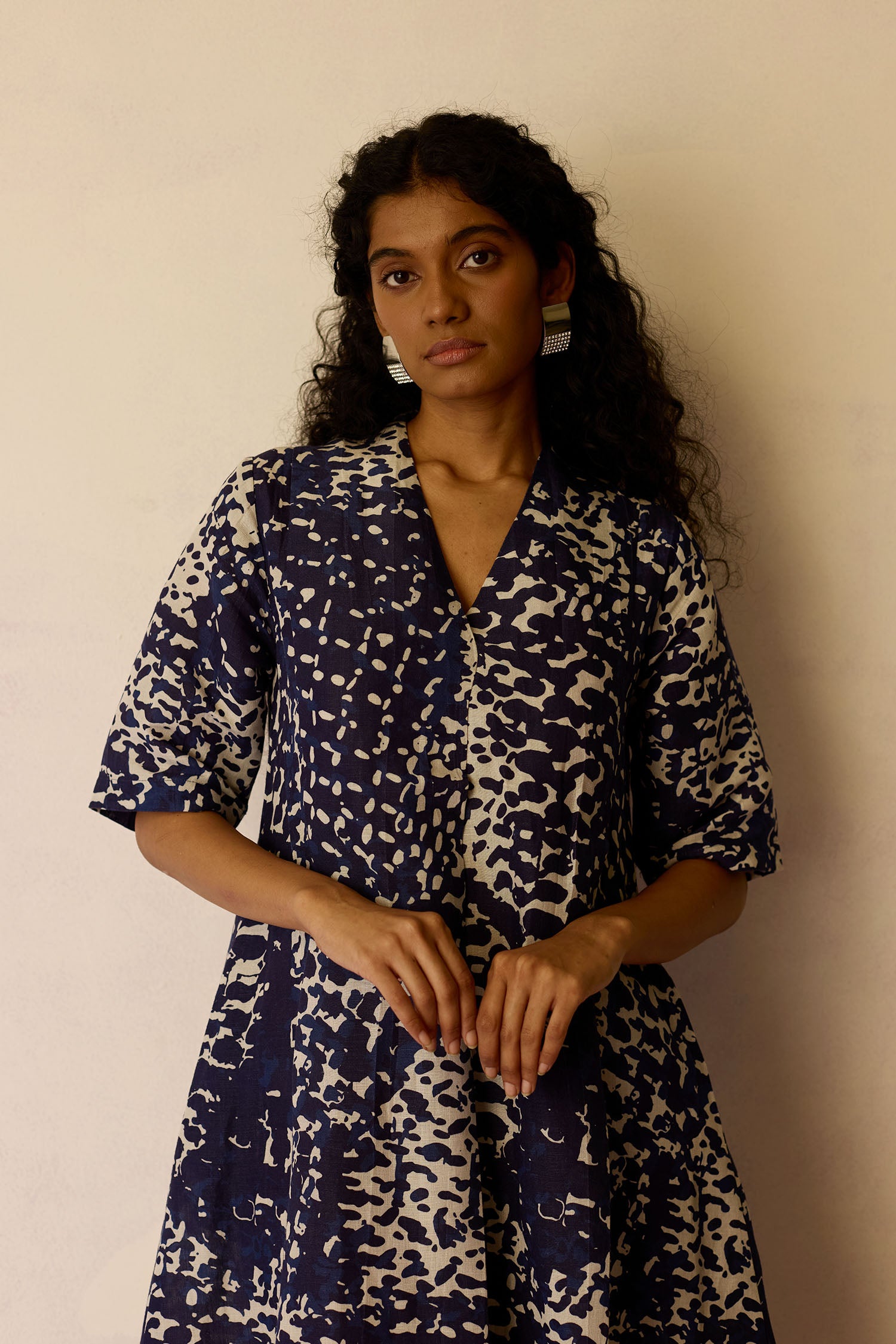 Abstract Dapple Midi Dress