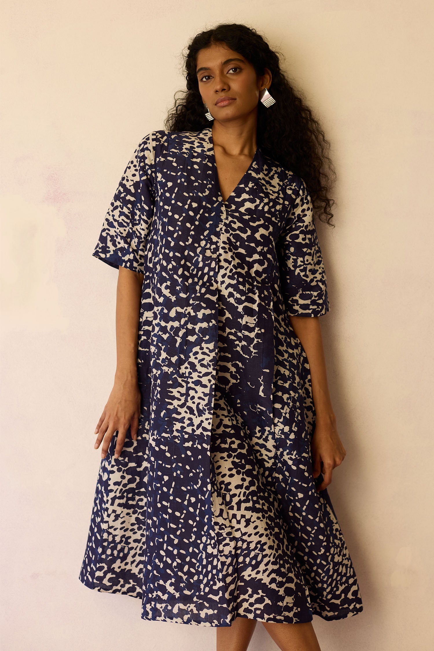 Abstract Dapple Midi Dress