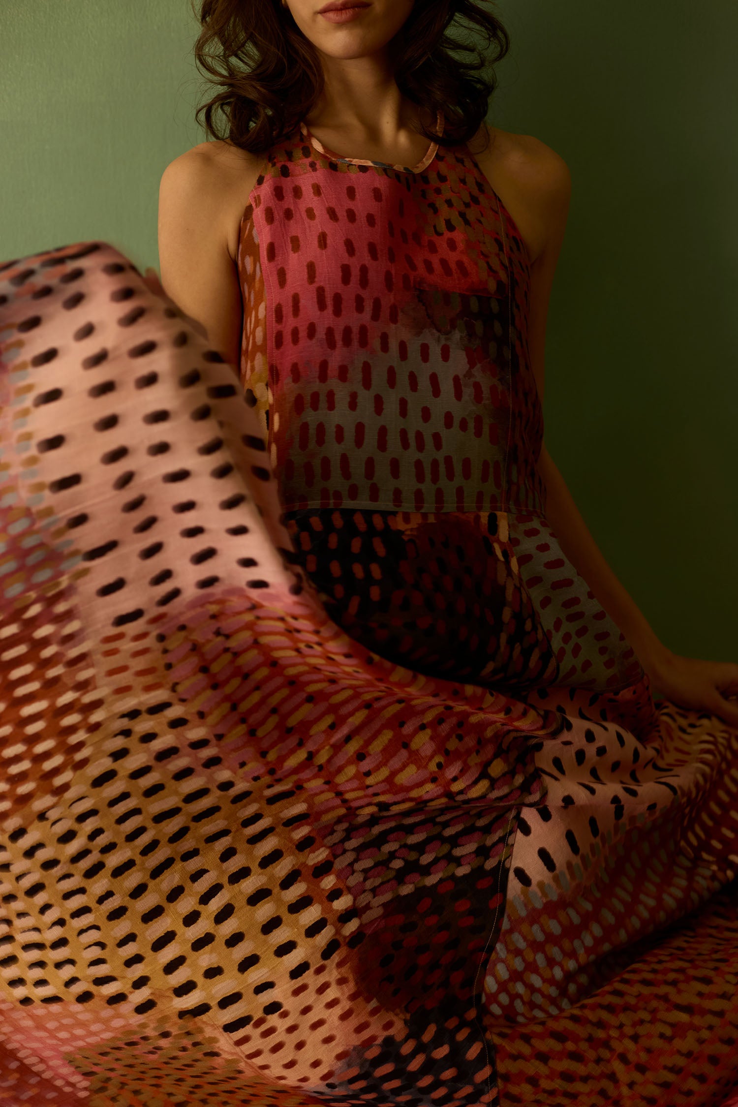 Ember Halter Neck Sleeveless Maxi Dress