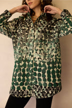 Abstract Moss Watercolour Shirt