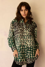 Abstract Moss Watercolour Shirt