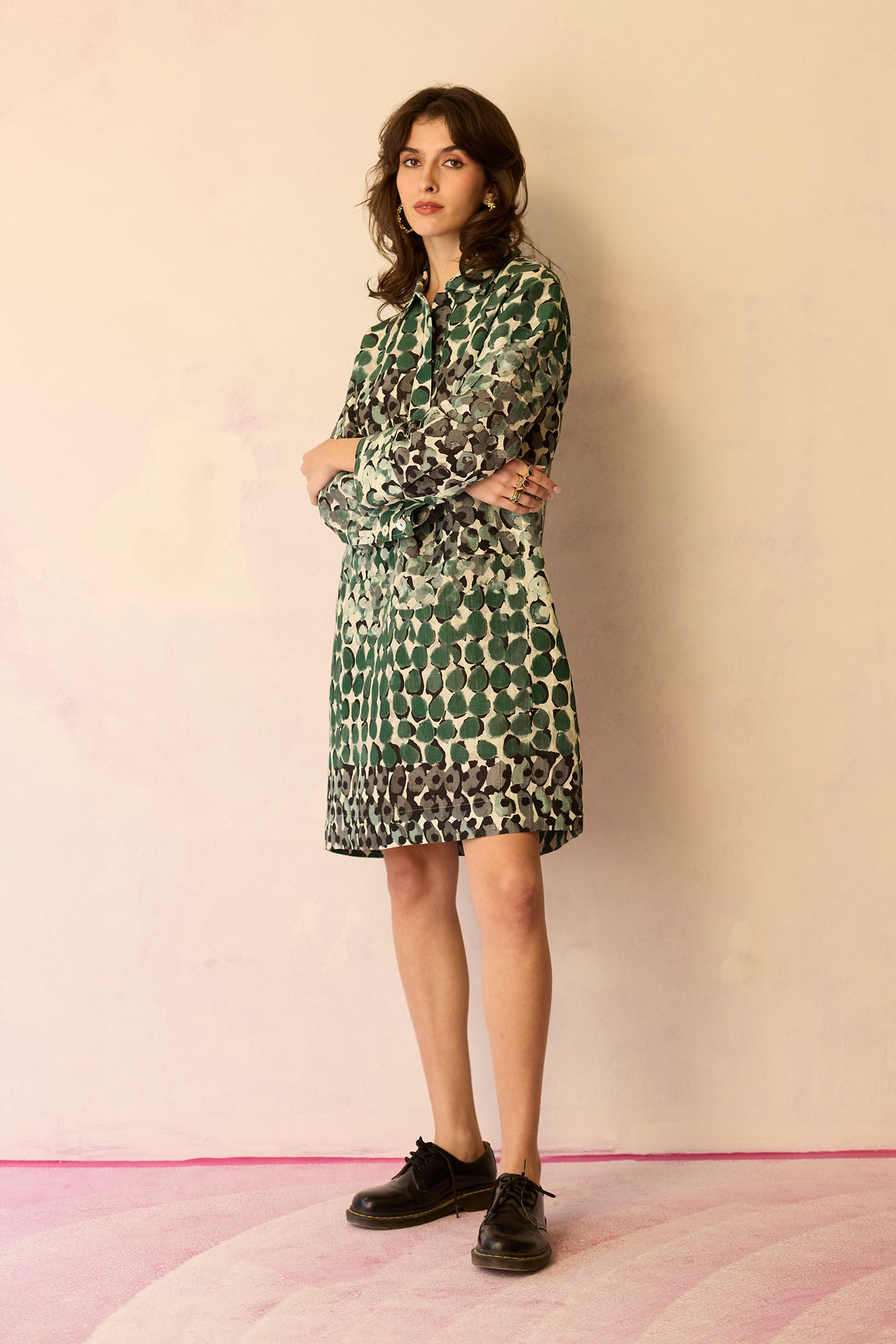 Moss Abstract Relaxed Dress