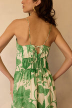 Hibiscus Anaar Smocked Bodice Maxi Dress - Fern