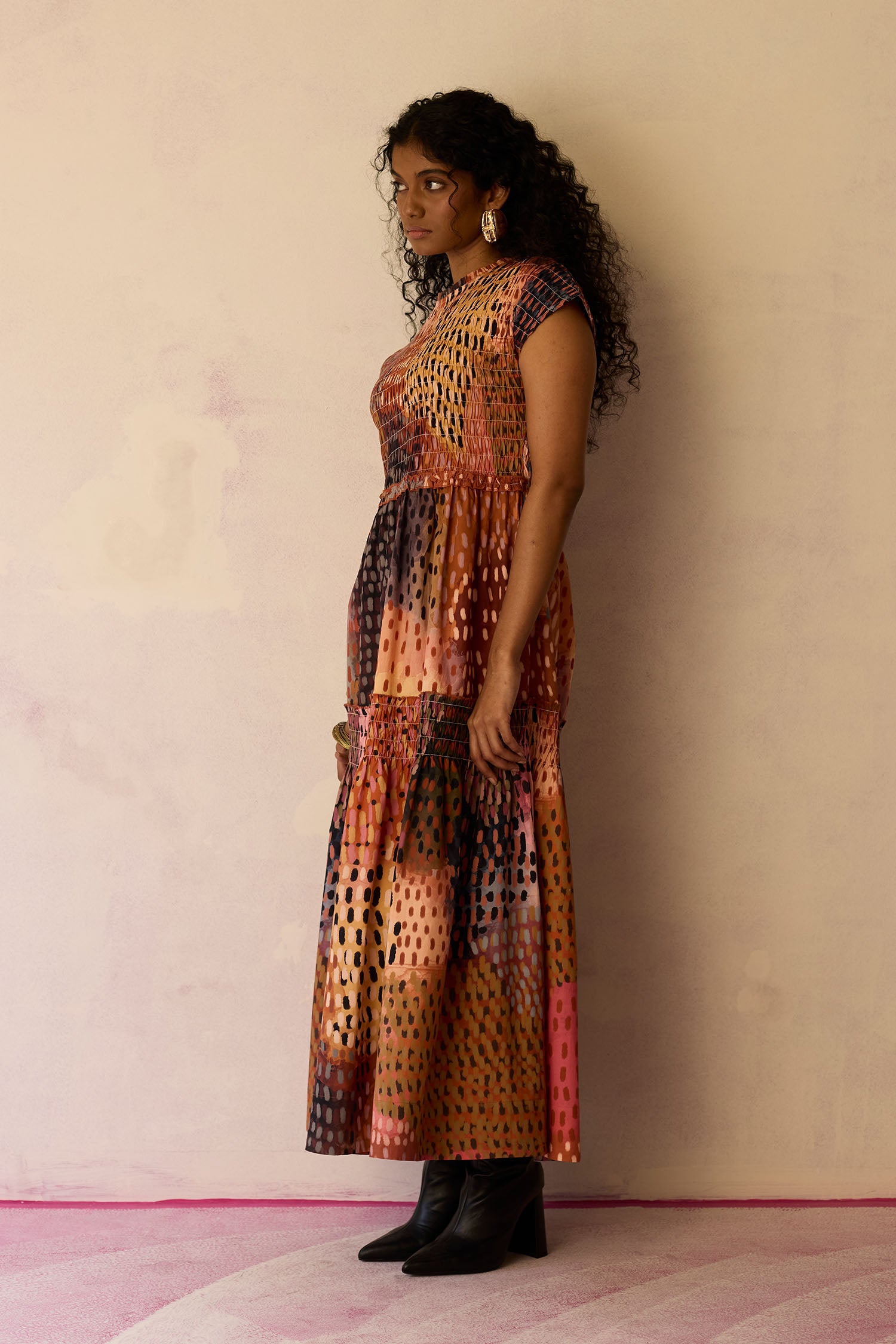 Ember Hand-Painted Tiered Maxi Dress