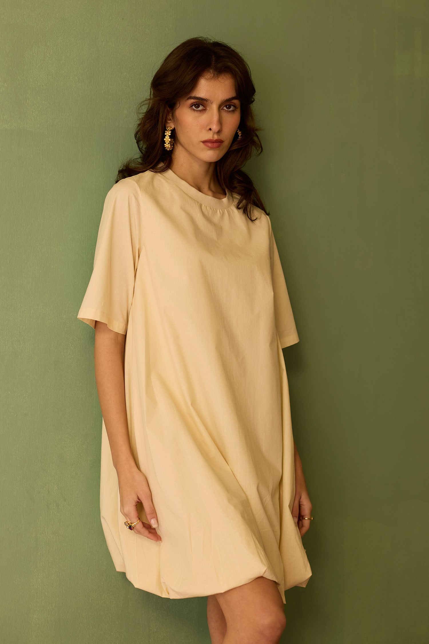 Ivory Bubble Mini Dress