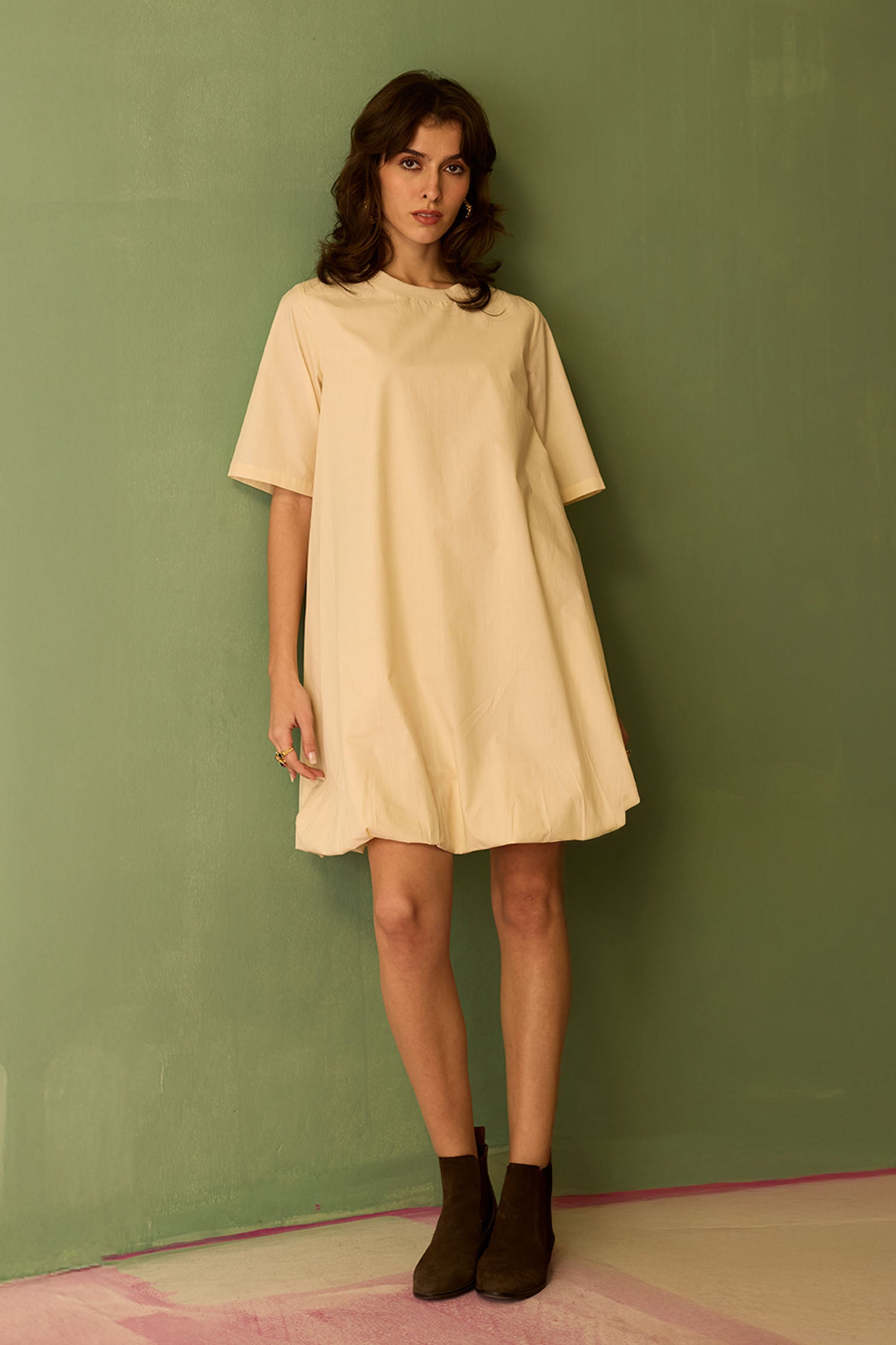 Ivory Bubble Mini Dress