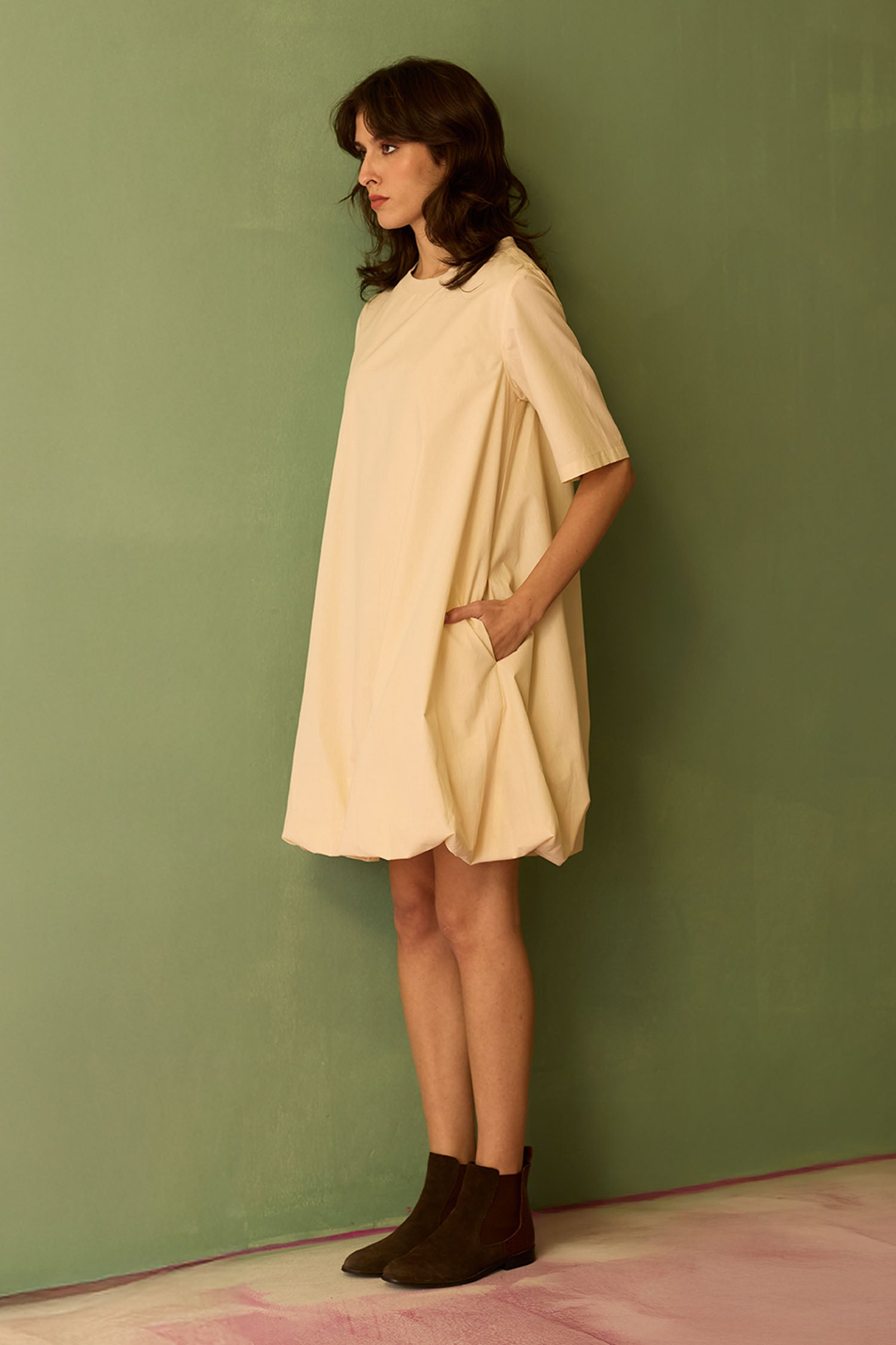 Ivory Bubble Mini Dress