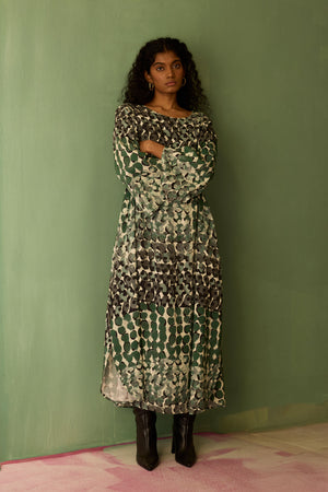 Moss Abstract Maxi Dress