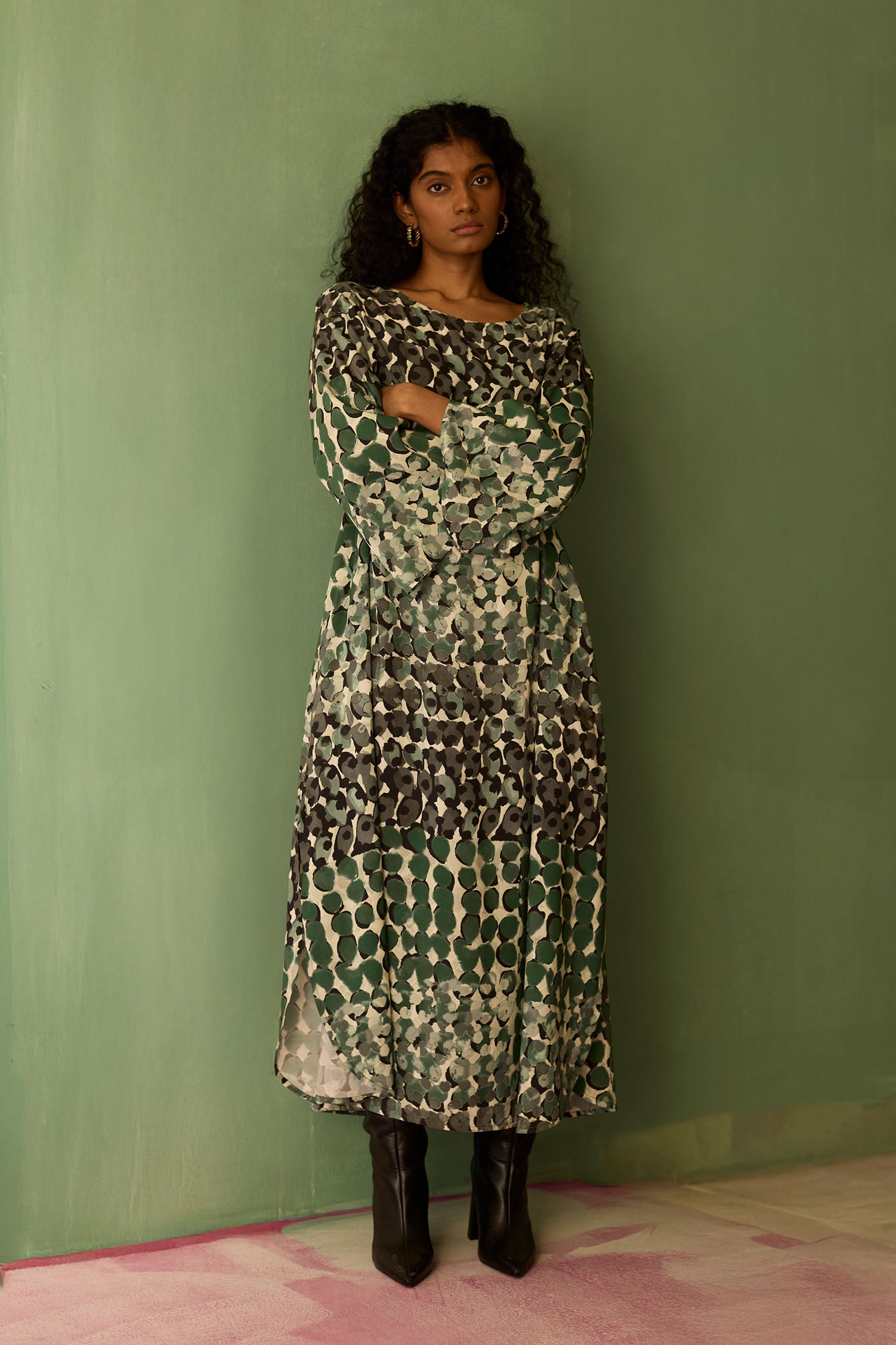 Moss Abstract Maxi Dress