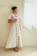 Ivory Floral Ikat Maxi Dress