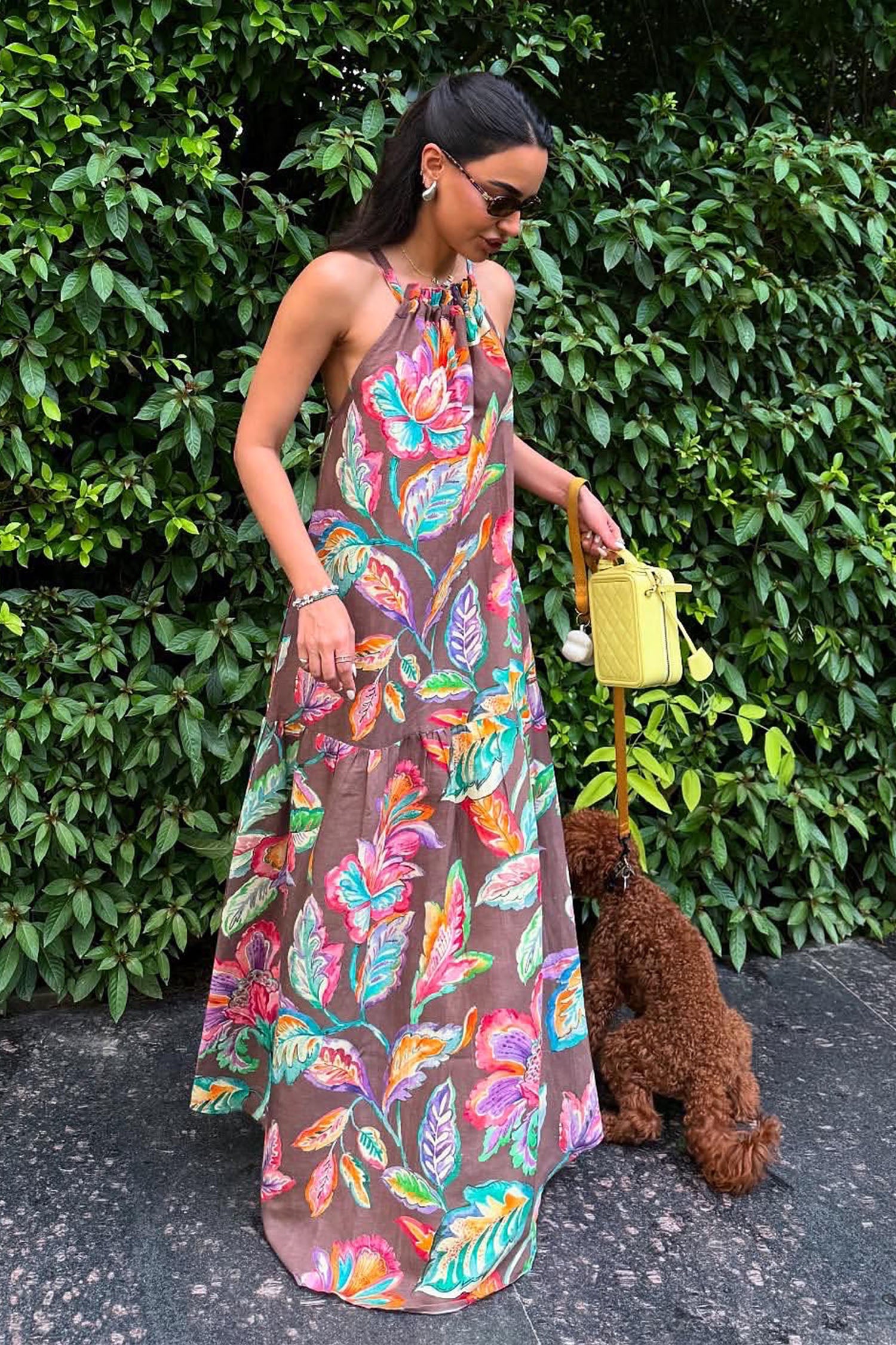 Cocoa Chintz Maxi Dress