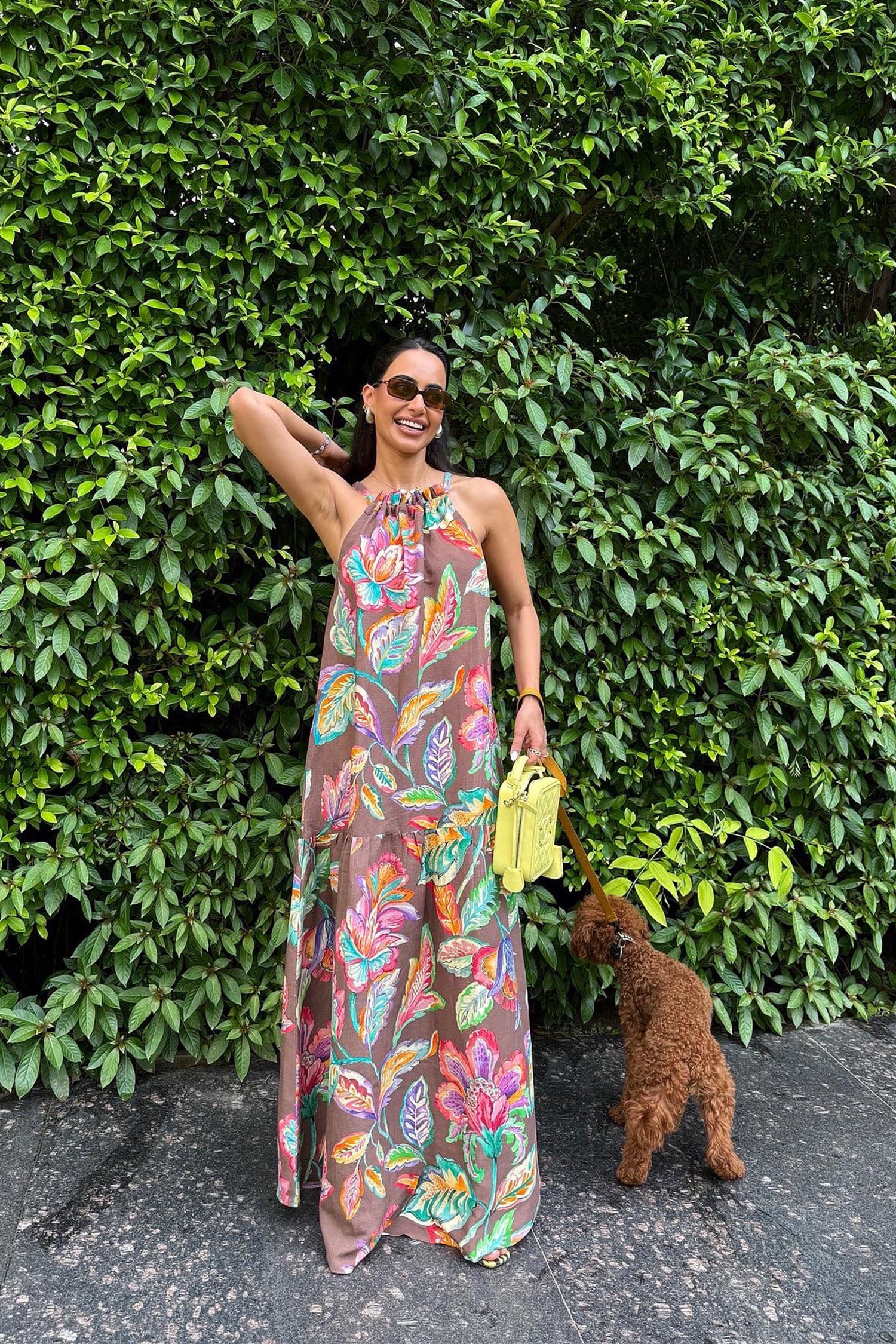 Cocoa Chintz Maxi Dress