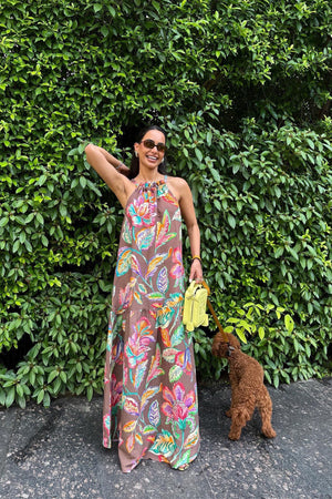 Cocoa Chintz Maxi Dress